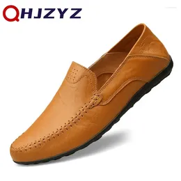 Casual Shoes Genuine Leather Men Italian Mens Loafers Moccasins Formal Slip On Male Boat Zapatos De Hombre