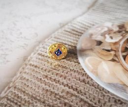 whole Masonic Mini Lapel Pins Badge mason Compasses and Rules minimalist creative knight badge BLM29b6141079