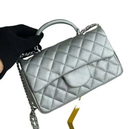 24ss 7A top Designer Bag Women's Mini Crossbody Bag Mini Handle Flap Bags Caviar Silver Label Women's Mini Shoulder Bag Portable Chain Bags Women L