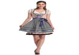 KOJOOIN Women039s Vintage German Dirndl Dress Costumes for Bavarian Oktoberfest Halloween Carnival G09257585177
