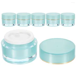 Storage Bottles 6 Pcs Bottle Beauty Products Small Cream Jar Little With Lids Acrylic Jars