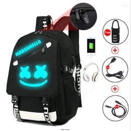 Backpack High Quality Boys Anti-theft Luminous Men Large-capacity Football Bag College Stylish Girl Mini School Bags