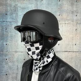 Motorcycle Helmets DOT German Style Half Helmet Goggles For H-arley Biker Pilot Unisex Motorbike M/L/XL Size