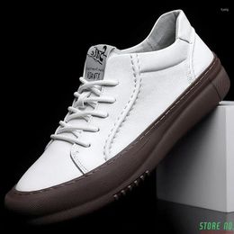 Casual Shoes Genuine Leather Men's All Season Lace Up Outdoor Walking Sport For Men