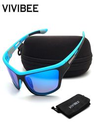 Sunglasses Mirror Blue Lens Sports Men Outdoor Polarised Matte Goggles Women UV400 Unisex Shades With Case2894600