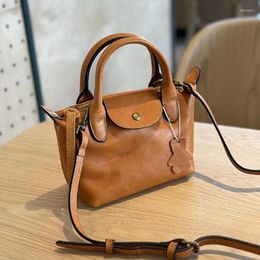 Hobo 2024 Spring/Summer Vegetable Tanned Cow Leather Women's Bag Hand Bill Shoulder Casual Fashion Mini Crossbody