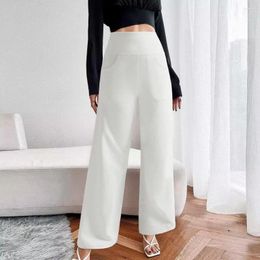 Women's Pants Women Loose Wide-leg Stylish High Waist Yoga With Side Pockets Wide Leg Lounge Trousers For Streetwear