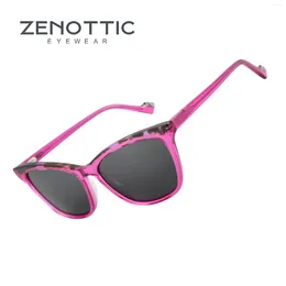 Sunglasses ZENOTTIC 2024 Trend Polarised Acetate Cat Eye Sun Glasses Ladies Classical Shades For Drive Travel YD1173