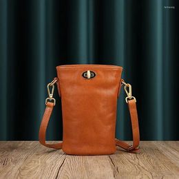 Evening Bags Johnature Casual Soft Real Cow Leather Women Small Bag 2024 Simple Solid Color Versatile Shoulder & Crossbody