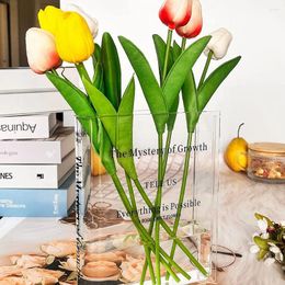 Vases Acrylic Elegant Office Decoration Vase Workspace With Style Making Beautiful And Atmospheric