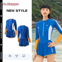 Women's Swimwear Kapaa One Piece Short/Long Sleeve Professional WaterProof Push Up Women Front Zipper Athletic Outdoor Beach BathingSuit