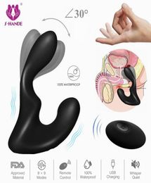 Shd041 Super Power Multi Speed Anal Vibrator For Men Gay Wirelss Adult Toys For Couple Postate Massager With 30 Degree Rotation Y5030488