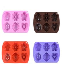 6 In 1 Cake Mould Tool Silicone Baking Pudding Jelly Chocolate Molds1031132