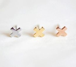 Stud Minar Trendy Minimalist Mini Small Cross Earrings For Women Student Teen Jewellery Gift Korean X Chic Jewelry15507657