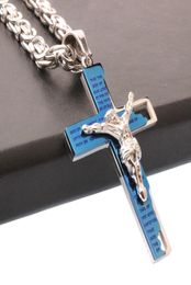 Fashion Pendant Necklace for Men Women's Chain Silver Blue Stainless Steel Chain Byzantine Link Jewelry 18-30 Inch6097478