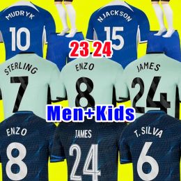 23 24 25 ENZO NKUNKU N.JACKSON Soccer Jersey CFC 2023 2024 Kids Kit Home Away Third Plus Size 4XL Women Football Shirt Full Kit Player Version STERLING PALMER GALLAGHER