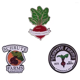 Brooches Schrute Farms Beets Pin Dwight The Office Fan Gift Great TV Show Fans Addition