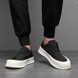 Casual Shoes Original Design Hight Quality S/A Canvas Loafers For Men's Black Hombre Daily Dress Height Increasing Slip-On