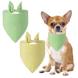 Dog Apparel Pet Bandanas Style Cotton Washable Scarf Bowties Collar Square Bib For Small Medium Large Pets Accessories