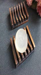 Vintage Wooden Soap Dish Plate Tray Holder Box Case Shower Hand washing DHl 3783867