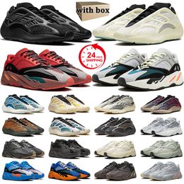 With Box Designer 700 Running Shoes Men Women 700s Alvah Azael Solid Grey Fade Salt Hi-Res Red Blue Vanta Utility Black Analog Mens Trainers Outdoor Sneakers