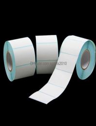 Gift Wrap Event Festive Party Supplies Home Garden 1000PcsRoll 2x1Cm Small White Self Adhesive Paper Tag Label Sticker Si2277856