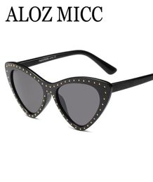 ALOZ MICC Luxury Rivet Cat Eye Sunglasses Women 2018 Brand Design Vintage Small Triangle Sun Glasses For Women Shades UV400 A5073244137