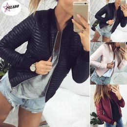 Women's Jackets Women Spring Autumn Coat Short Section Outerwear Cotton Padded Warm Jacket Outwear Casual Pink Black Thin Female Clothes