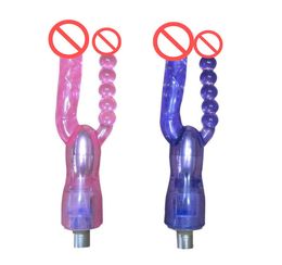 Sex Machine Accessories Double Head Anal Dildo Masturbation Clitoris Stimulate Sex Toys for Women Penis Adult Product5823926