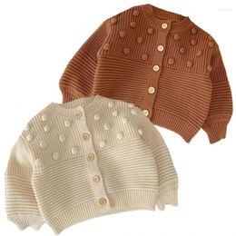 Jackets Infant Baby Girl Knitting Cardigan Cotton Toddler Girls Sweater Coat Autumn Spring Korean Style Long Sleeve