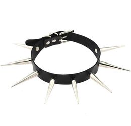 Emo Long Spike Choker Punk Collar Women Men Rivets Studded Chocker Necklace 2020 Fashion Goth Jewellery Metal Gothic Accessories7179957