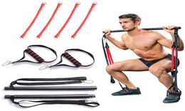 Resistance Bands Portable Home Fitness Gym Pilates Bar System Full Body Building Workout Equipment Training Kit Sports exercise7301492