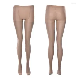 Women Socks Pearlescent Flesh-colored Ultra-thin Sexy Tight Silky Pantyhose Oil Shiny Yarns Satin Stockings Hose Leggings