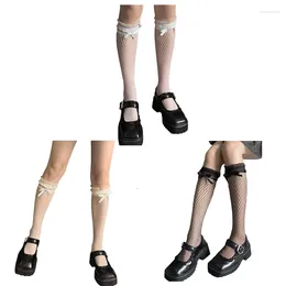 Women Socks Girls Lace Mesh Japanese JK Maiden Lovely