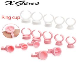 Disposable Glue Holder Ring Cups For Eyelashes Extension Tattoo Pigment Holder Pallet Adhesive Glue Holder Palette Container8744892