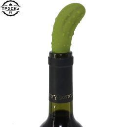 Silicone Cucumber Plug Cork Bottle Stopper Resealable Red Wine Tools Shape Design Bar Kitchen Accessories 240428
