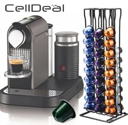 Coffee Capsule Holder for 60 Nespresso Capsules Storage Metal Tower Stand Capsule Storage Pod Holder Practical Coffee Pod Holder Y6856733