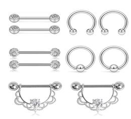 Fashion Jewelry Stainless Steel Navel Belly Lip Nipple Eyebrow Bar Ring Ball Piercing Kit Body Jewelry6710680