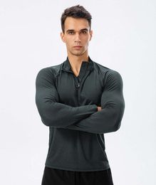 LL-11516 Yoga Outfit Mens Train Basketball Running Gym Tshirt Exercise & Fitness Wear Sportwear Loose Shirts Outdoor Tops Long Sleeve Elastic Breathable 223333