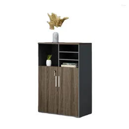 Decorative Figurines ZK Office File Cabinet Storage Low Bookcase With Lock Wooden Planter