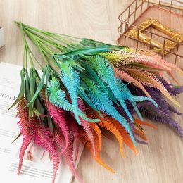 Decorative Flowers 3pcs Plastic Artificial UV Resistant Plants Easy To Clean Long-lasting Durability For Home Wedding