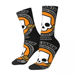 Men's Socks Hip Hop Vintage Skull Crazy Compression Unisex H-Helldivers Harajuku Seamless Printed Funny Novelty Happy Crew Sock