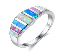 Wedding Rings for Women 925 Sterling Silver Plated Austrian Crystal Wedding Rings Colourful Cubic Zirconia Diamond Sapphire Gemston6294886