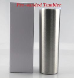 Sanded Cup 20oz Skinny Tumbler Presanded Tumbler Stainless Steel Tumbler Vacuum Insulated Beer Coffee Mugs with Lid and straws9306631