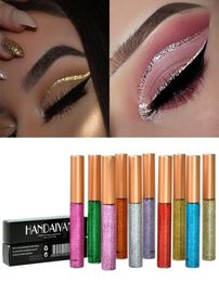 10 Colors Bright Flashing Eye Liner Quick To Dry Waterproof Glitter Eyeshadow Liquid Eyeliner Beauty Makeup7827730