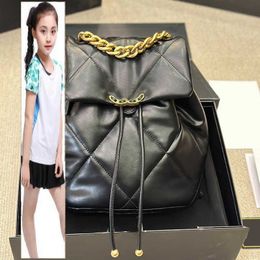 Kids Bags Luxury Brand CC Bag Classic Flap Drawstring Bucket Backpack Bags Lambskin GoldSilver Metal Hardware Twotone Chain Crossbody Shoulder Handbag Large Capac