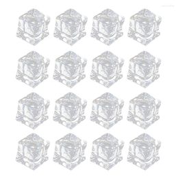 Vases 50pcs Fake Ice Cubes Clear Acrylic Reusable Pography Props