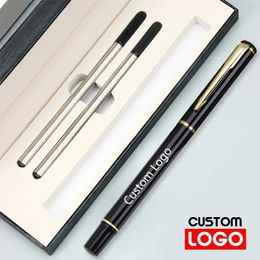 Gift Box Set Business Advertising Neutral Pen Custom Office Metal Signature Student Stationery Wholesale Engraved Name 240425