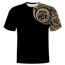 European and American plus size mens 3d printing tshirt summer tattoo Harajuku casual Oneck top 240423