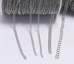 5mLot 12 22 24 30 40 mm Stainless Steel Bulk Jewellery Chain For DIY Jewelry Making Necklace Earring Findings Accessories8659291